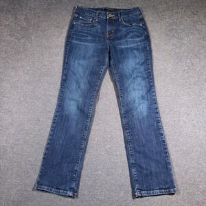 Levi's 505 Straight Leg Jeans Women‎ 4 Blue Mid Rise Stretch Denim Boho Momcore